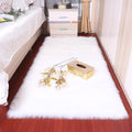 Plush soft European bedroom carpet imitation wool pad long hair bedside bay window cushion sofa cushion white red window carpet|Carpet