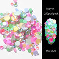 Mixed 100pcs Crystal AB Nail Art Rhinestones Flatback Strass Shiny Glass Nail Stones Gems For 3D Nails DIY Manicure Decorations|Rhinestones & Decorations