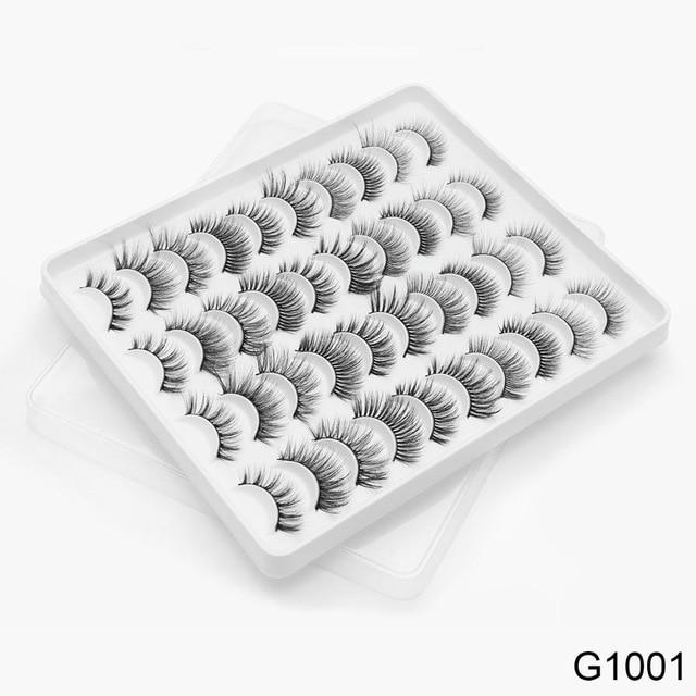 SEXYSHEEP 8/20 Pairs 15 20mm Natural 3D False Eyelashes Fake Lashes Makeup Kit Mink Lashes Extension Mink Eyelashes Wholesale|False Eyelashes