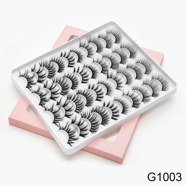 8/20 Pairs 3D Mink Lashes Natural False Eyelashes Dramatic Volume Fake Lashes Makeup Eyelash Extension Silk Handmade Eyelashes|False Eyelashes