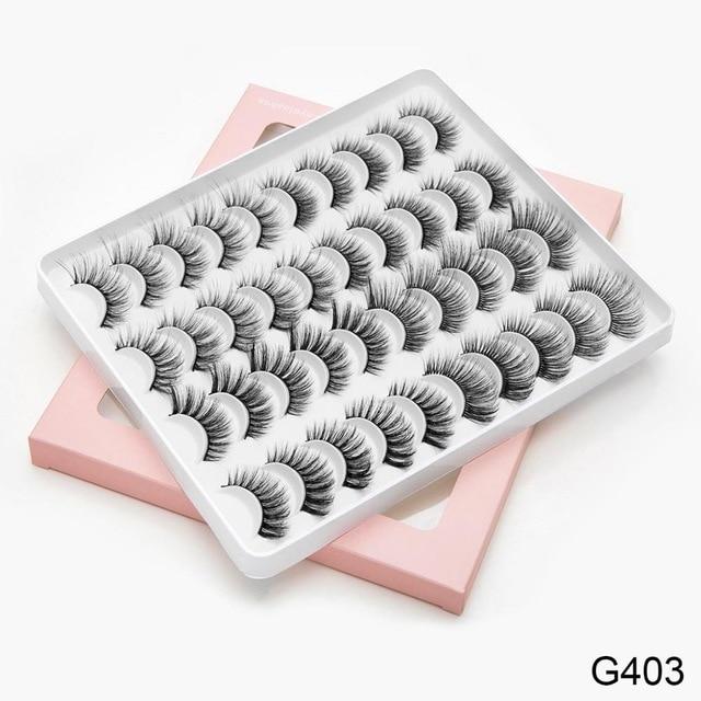 8/20 Pairs 3D Mink Lashes Natural False Eyelashes Dramatic Volume Fake Lashes Makeup Eyelash Extension Silk Handmade Eyelashes|False Eyelashes