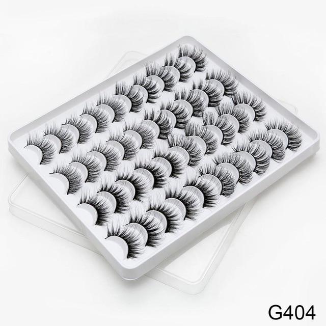 SEXYSHEEP 8/20 Pairs 15 20mm Natural 3D False Eyelashes Fake Lashes Makeup Kit Mink Lashes Extension Mink Eyelashes Wholesale|False Eyelashes