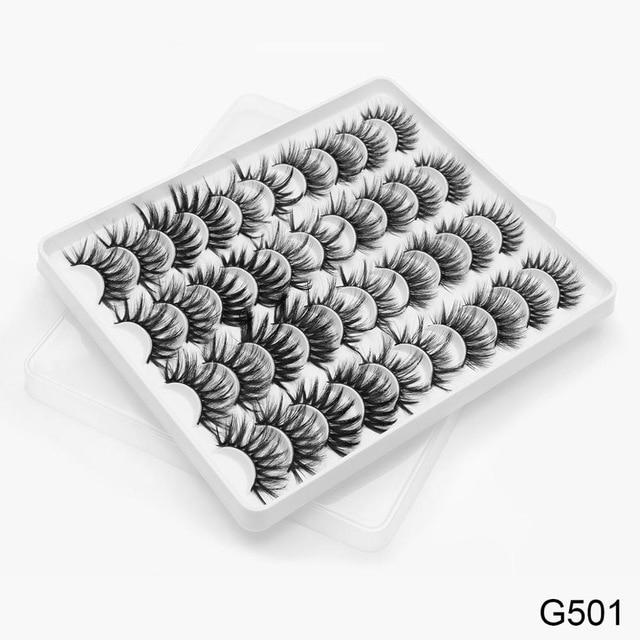 SEXYSHEEP 8/20 Pairs 15 20mm Natural 3D False Eyelashes Fake Lashes Makeup Kit Mink Lashes Extension Mink Eyelashes Wholesale|False Eyelashes