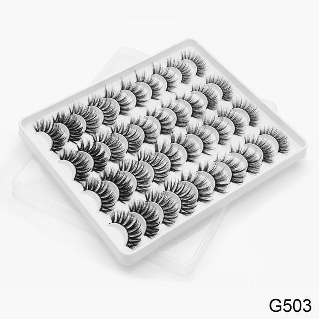 SEXYSHEEP 8/20 Pairs 15 20mm Natural 3D False Eyelashes Fake Lashes Makeup Kit Mink Lashes Extension Mink Eyelashes Wholesale|False Eyelashes