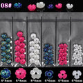 6Grids/Pack 3D Rose Various Petal Resin Glazed Flowers Pearl Arylic Nail Art Rhinestone Gems Decorations Manicure DIY Tips GZH#|Rhinestones & Decorations