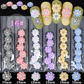 6Grids/Pack 3D Rose Various Petal Resin Glazed Flowers Pearl Arylic Nail Art Rhinestone Gems Decorations Manicure DIY Tips GZH#|Rhinestones & Decorations