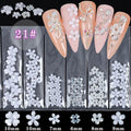 6Grids/Pack 3D Rose Various Petal Resin Glazed Flowers Pearl Arylic Nail Art Rhinestone Gems Decorations Manicure DIY Tips GZH#|Rhinestones & Decorations