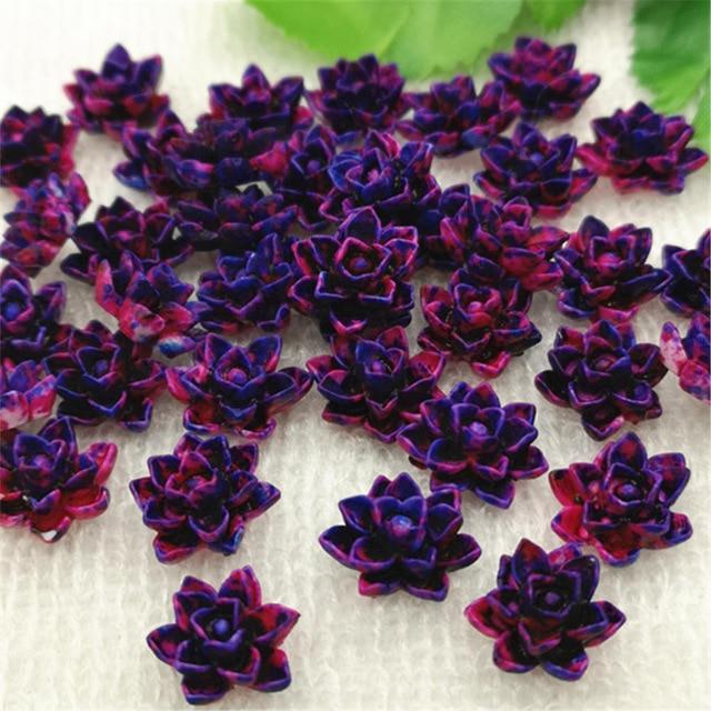 30pcs 14mm Flat Back Resin Flower Scrapbook 3D Resin Rose DIY Fine Decoration|Rhinestones