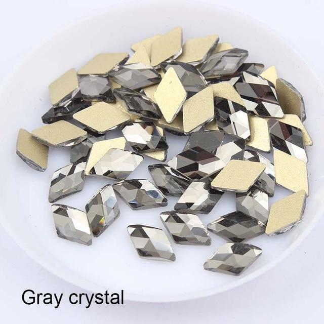 New sale Korean Fashion 3D Nail Art Rhinestone Rhombus 6X10mm Flatback Crystal Stones For DIY Nail art Decoration|Rhinestones