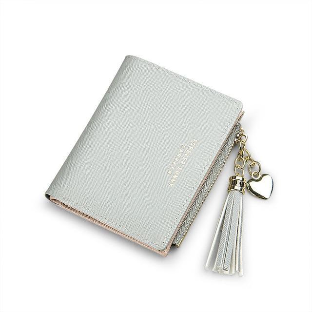 2020 Tassel Women Wallet Small Cute Wallet Women Short Leather Women Wallets Zipper Purses Portefeuille Female Purse Clutch|Wallets