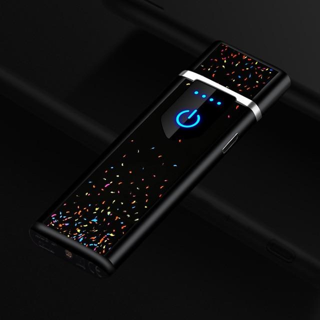 Windproof Dual Arc Lighter Plasma Flameless Rechargeable Electric Lighter for Cigarette Candle with LED Power Display|Cigarette Accessories