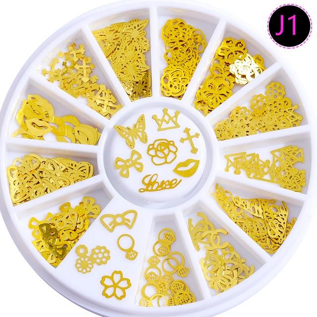 Mix Merry Christmas Element X'mas Tree Bell Elk Santa Claus Snowman Snowflake Metallic Nail Art Sequins Decals Gem DIY Wheel|Rhinestones & Decorations