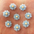 New 80pcs Resin 13mm 3D flower Flatback stone Scrapbook wedding Buttons DIY Ornaments crafts R92*2|Figurines & Miniatures