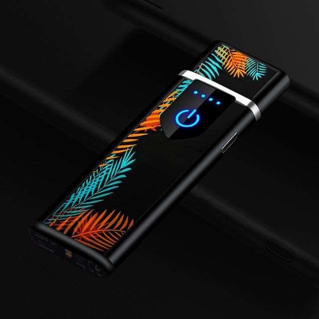 Electric Dual Arc Lighter USB Rechargeable Windproof Flameless Plasma Pulse Lighters For Cigarette Candle With LED Power Display|Cigarette Accessories