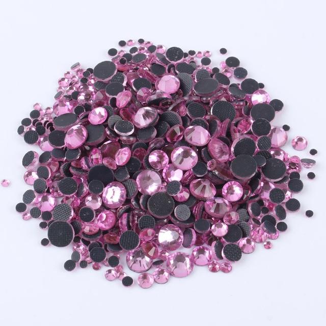 1200pcs Mix size Hotfix Rhinestones Shiny Crystal AB Flatback stone SS6 SS30 for Clothes DIY Decoration free shipping|flatback hotfix rhinestones|hotfix rhinestonesmixed size rhinestones