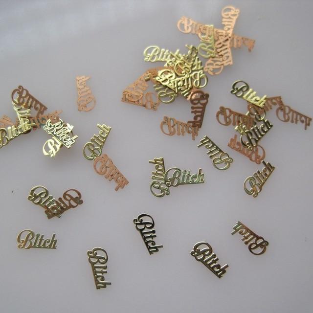 Approx. 1000pcs/bag Silver/Gold US Dollar F Word Design non adhesive Soft Metal Sticker Nail Art Decoration|Stickers & Decals