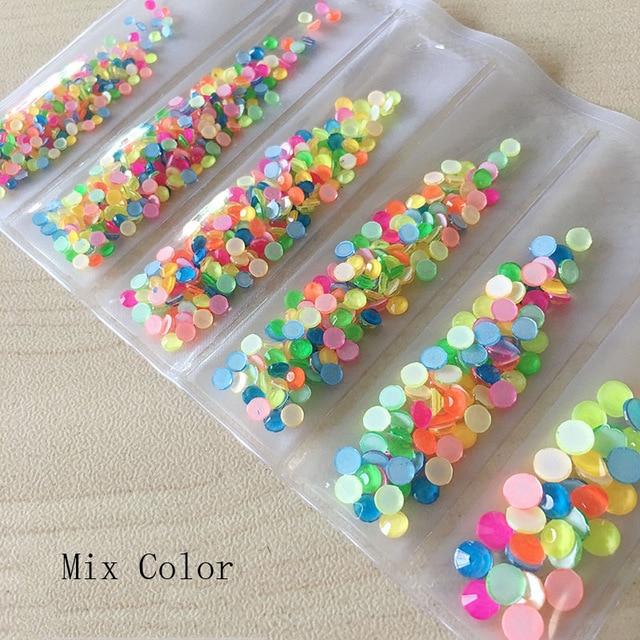 1 Set Multi Shape Crystal Fluorescence Nail Art Rhinestones Decorations Glitter Gems 3D Manicure Decoration Accessory Tool|Rhinestones