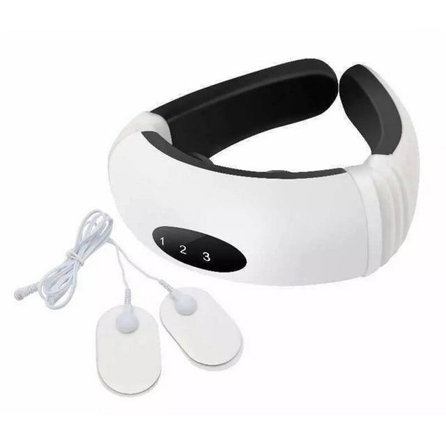 Electric Pulse Back And Neck Massager Far Infrared Heating Therapy Pain Cervical Massage Collar Health Care Relax Acupuncture|Neck Massage Instrument