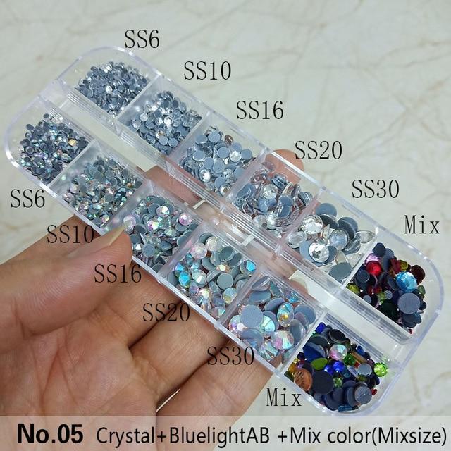 New packing 1200pcs Mix Size Hot Fix Rhinestone Shiny DMC Hot Fix Rhinestones Crystal SS6 SS30 for clothes DIY free shipping|Rhinestones