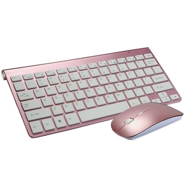 2.4G Wireless Keyboard and Mouse Protable Mini Keyboard Mouse Combo Set For Notebook Laptop Mac Desktop PC Computer Smart TV PS4|Keyboard Mouse Combos