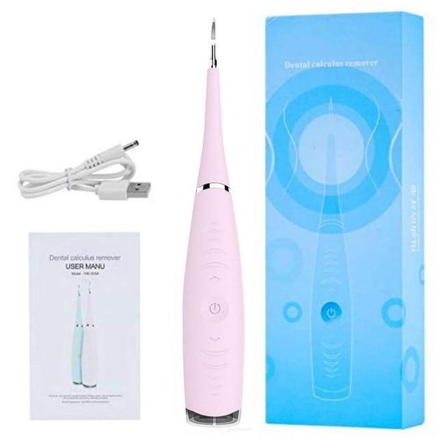 Portable Electric Sonic Dental Scaler Tooth Calculus Remover Tooth Stains Tartar Tool Dentist Whiten Teeth Health Hygiene white|Oral Irrigators