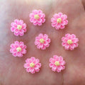 New 80pcs Resin 13mm 3D flower Flatback stone Scrapbook wedding Buttons DIY Ornaments crafts R92*2|Figurines & Miniatures