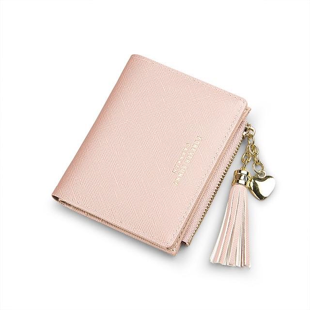 2020 Tassel Women Wallet Small Cute Wallet Women Short Leather Women Wallets Zipper Purses Portefeuille Female Purse Clutch|Wallets