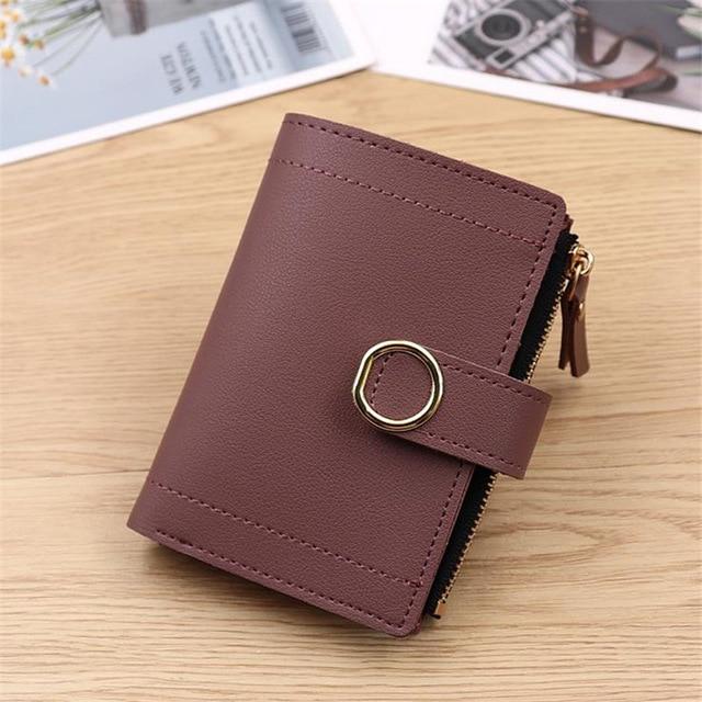 Women Wallets Small Pu Purse Ladies Card Holder Bags For Women Short Clutch Female Leather Purse Money Clip Purses Bolsa Brand|Wallets