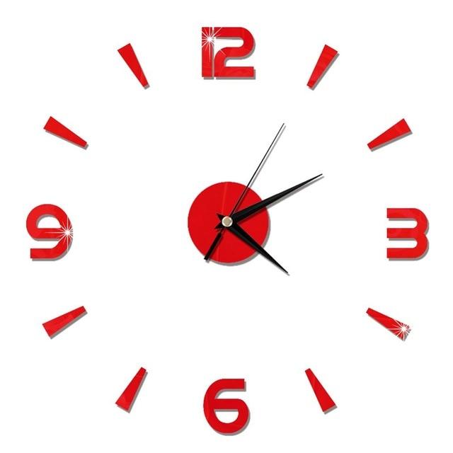 3D Wall Clock Mirror Wall Stickers Creative DIY Wall Clocks Removable Art Decal Sticker Home Decor Living Room Quartz Needle Hot|Wall Clocks