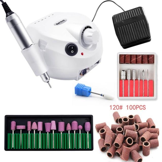 Pro 35000RPM Nail Master Electric Nail Drill Machine Manicure Machine Nail Drill Bit Set Case Anti scald Handle Nail Tools|Electric Manicure Drills|   - AliExpress