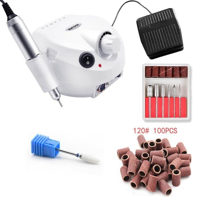 Pro 35000RPM Nail Master Electric Nail Drill Machine Manicure Machine Nail Drill Bit Set Case Anti scald Handle Nail Tools|Electric Manicure Drills|   - AliExpress