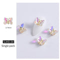 1pcs Super Shiny AB Crystal Butterfly Nail Art Decoration 3D Holographic Butterflies Rhinestones DIY UV Gel Manicure Accessories|Rhinestones & Decorations