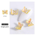 1pcs Super Shiny AB Crystal Butterfly Nail Art Decoration 3D Holographic Butterflies Rhinestones DIY UV Gel Manicure Accessories|Rhinestones & Decorations