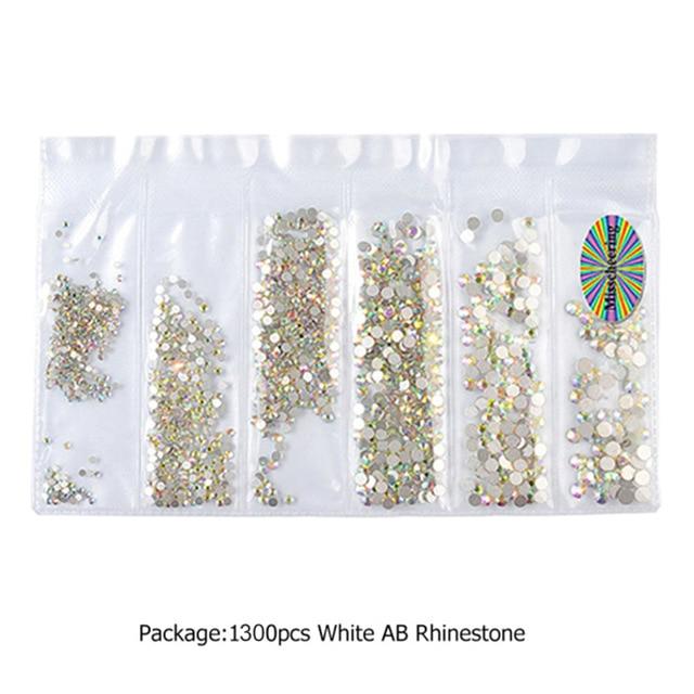 1 Set Multi shape Flat Back Multi size Glass Crystal/AB/Rainbow Rhinestone Nail Art Craft Crystal 3D Decor Flat Back Rhinestone|Rhinestones