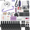 Super Manicure Set for Nail Kit with led Nail lamp 20000RPM Nail drill Machine Nail Polish Kit Acrylic Kit Nail Art Tools Set|Sets & Kits