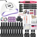 Super Manicure Set for Nail Kit with led Nail lamp 20000RPM Nail drill Machine Nail Polish Kit Acrylic Kit Nail Art Tools Set|Sets & Kits