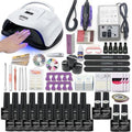 Super Manicure Set for Nail Kit with led Nail lamp 20000RPM Nail drill Machine Nail Polish Kit Acrylic Kit Nail Art Tools Set|Sets & Kits