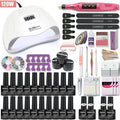 Super Manicure Set for Nail Kit with led Nail lamp 20000RPM Nail drill Machine Nail Polish Kit Acrylic Kit Nail Art Tools Set|Sets & Kits