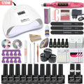 Super Manicure Set for Nail Kit with led Nail lamp 20000RPM Nail drill Machine Nail Polish Kit Acrylic Kit Nail Art Tools Set|Sets & Kits