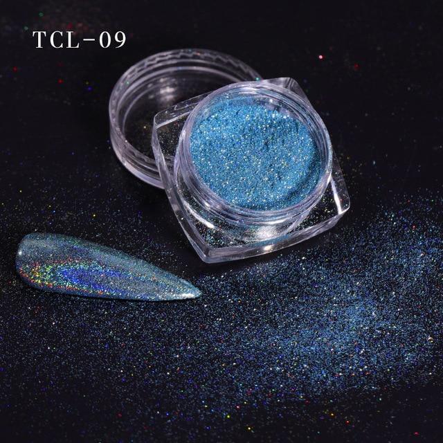 1Box Laser Nail Glitter Holographic Powder for Nails Mirror Polishing Chrome Pigments Shimmer Dip Powders Nail Art Decorations|Nail Glitter