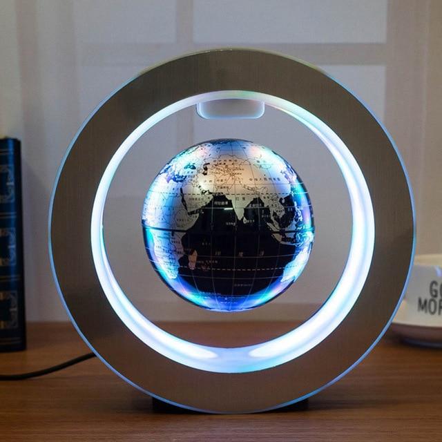 Round LED World Map Floating Globe Magnetic Levitation Light Anti Gravity Magic|Novelty Lighting