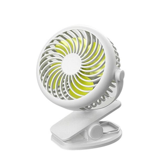 Portable Mini Mute Fan 2 Ways Desktop+Clips On Rechargeable Rotatable Mini Portable Handheld Charging Small Fan