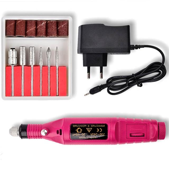 1 Set 20000RPM Professional Electric Nail Drill Machine Kit Mill Cutter Pedicure Nail File Manicure Machine Nail Art Tools|Electric Manicure Drills