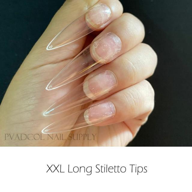 Gel X Nails Extension System Full Cover Sculpted Clear Stiletto Coffin False Nail Tips 240pcs/bag|False Nails