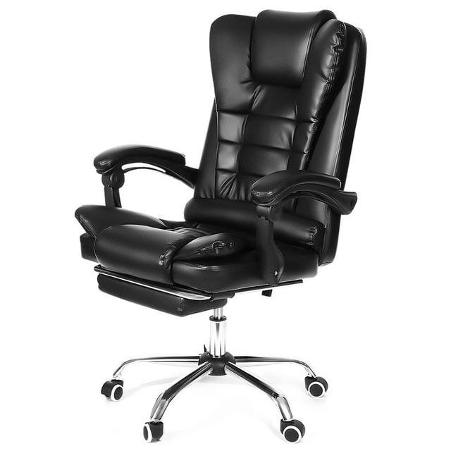 Computer Office Chair Gaming Home Leather Executive Swivel Massage Gamer Chair Lifting Rotatable Armchair Footrest Adjustable|Office Chairs