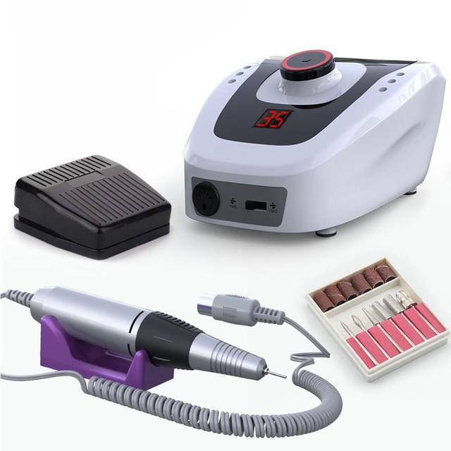 Electric Nail Drill Machine 32W 35000RPM Manicure Machine Milling Cutter For Manicure Pedicure Accessories Nail Art Tool|Electric Manicure Drills