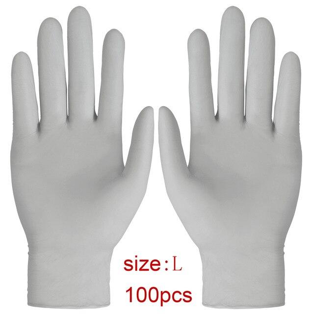 100pcs/Lot Household Disposable Gloves Kitchen Cleaning Gloves Universal Disposable Waterproof Nitrile Rubber Dishwashing Tool|Household Gloves