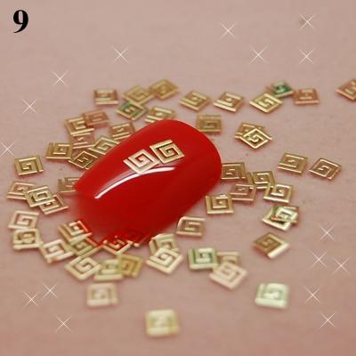 800pcs/lot Thin Tiny Music Note Letter Pattern Gold Metal Nail Art Sequins Slice Decorations DIY Set or Mix Wheel|Rhinestones & Decorations