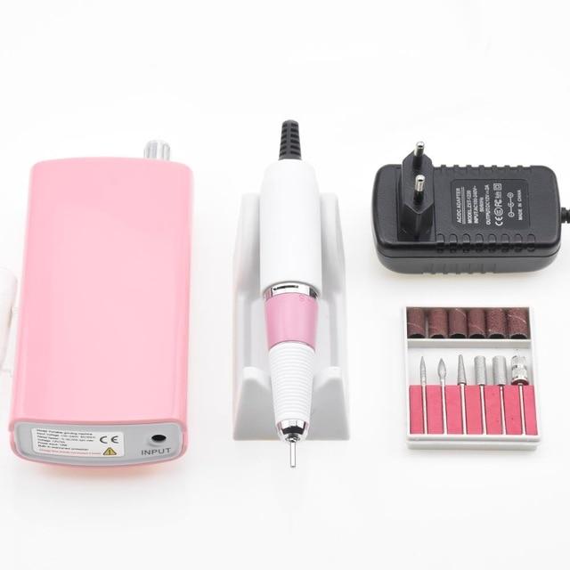 Portable Rechargeable Nail Drill Machine 36W 35000RPM Manicure Machine Electric Nail File Nail Art Tools Set for Nail Drill bits|Electric Manicure Drills