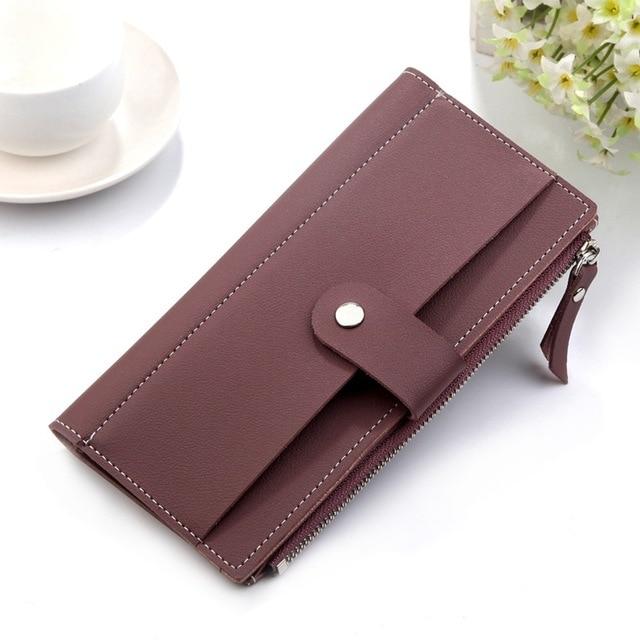 2020 women's wallet Long PU Red Wallet porte feuille femme Female Purse Clutch Money woman Wallet billetera mujer carteras|Wallets